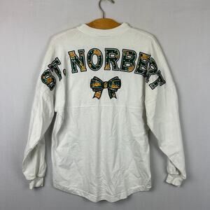 Spirit Jersey St Norbert College White Long Sleeve Floral Shirt Women's Size XS